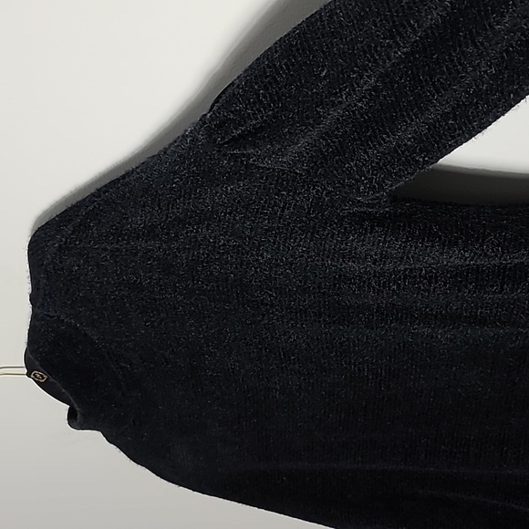 SANCTUARY Plush Teddy Mock Neck Black Sweater Size Large - Picture 15 of 16